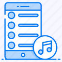 audio music, mobile music, mobile playlist, playlist, songs list 