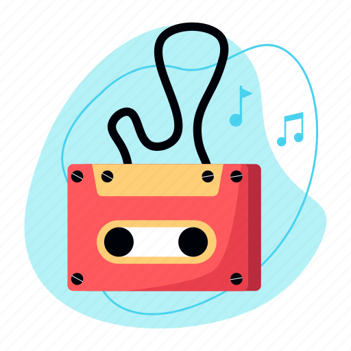 Cassette, tape, retro, player, musical instrument, music, sound icon - Download on Iconfinder