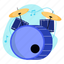 drum set, drums, drummer, percussion, musical instrument, music, sound