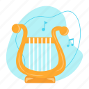 harp, string, orchestra, classic, musical instrument, music, sound