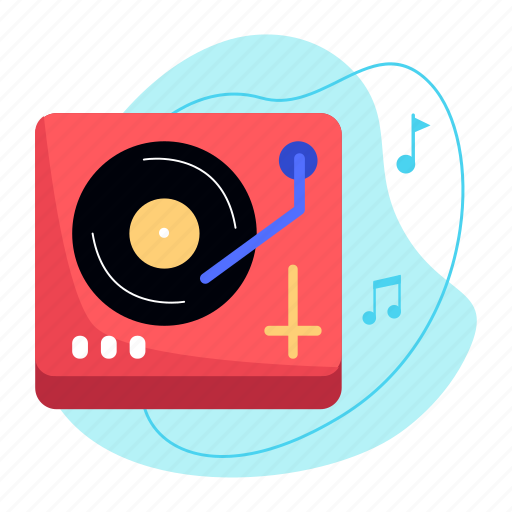 Vinyl player, record, player, turntable, musical instrument, music, sound icon - Download on Iconfinder