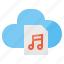 audio, cloud, music, online, song 