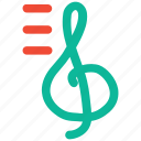 clef, musical sign, note, treble