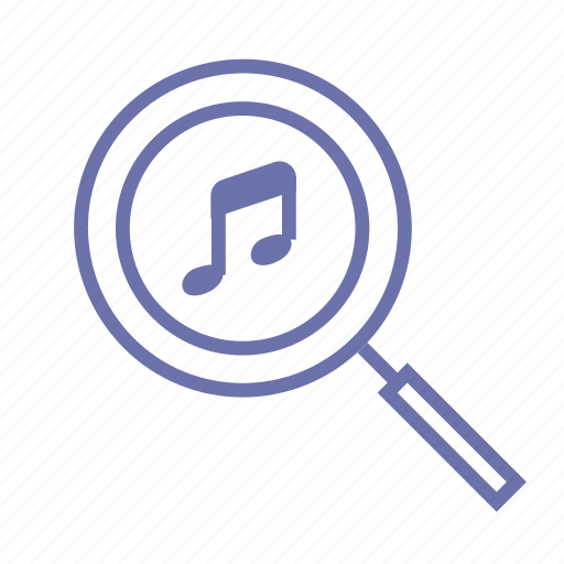 Collection, magnifier, music, music search, note, player, search icon - Download on Iconfinder