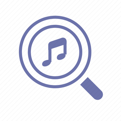 Collection, magnifier, music, music search, note, player, search icon - Download on Iconfinder