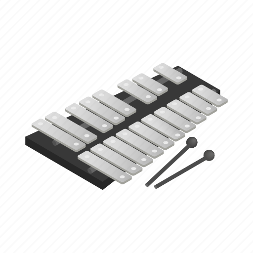 Instrument, isometric, music, musical, sound, toy, xylophone icon - Download on Iconfinder