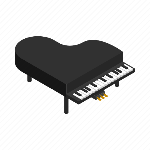 Classical, grand, instrument, isometric, music, piano, sound icon - Download on Iconfinder