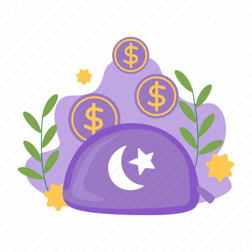 Muslim, ramadan, islam, cultures, pouch, money, savings illustration - Download on Iconfinder
