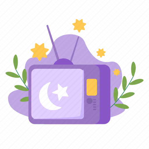 Muslim, ramadan, islam, cultures, tv, television, electronic illustration - Download on Iconfinder