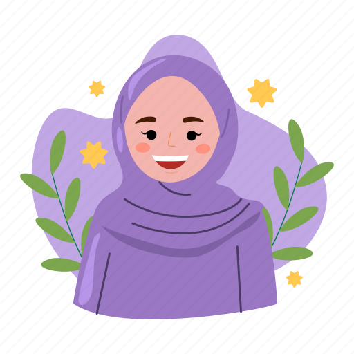 Muslim, ramadan, islam, cultures, woman muslim, female, moslem illustration - Download on Iconfinder