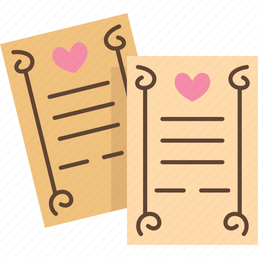 Certificate, wedding, marriage, document, commitment icon - Download on Iconfinder
