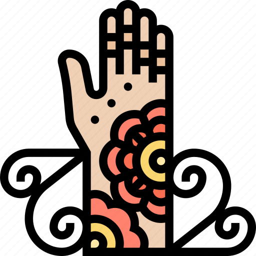 Henna, hand, painting, traditional, art icon - Download on Iconfinder