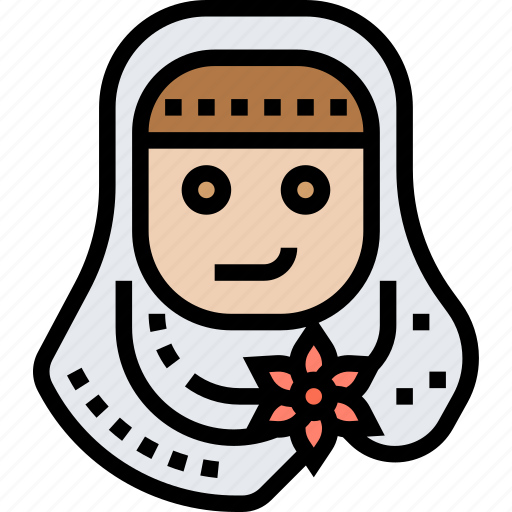 Hijab, silk, muslim, woman, traditional icon - Download on Iconfinder