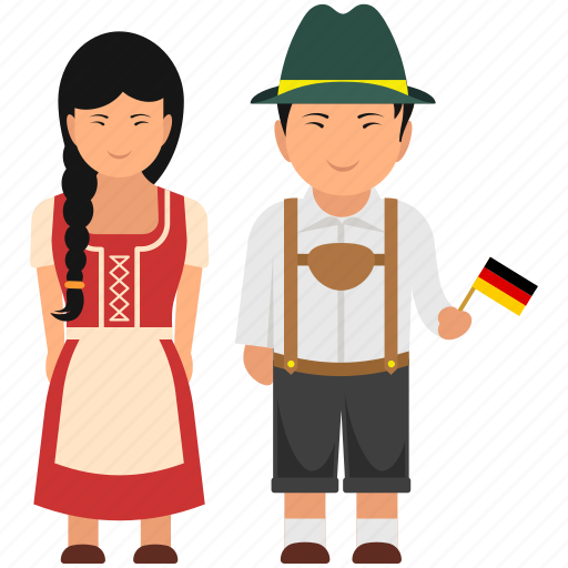 traditional german clothing illustration