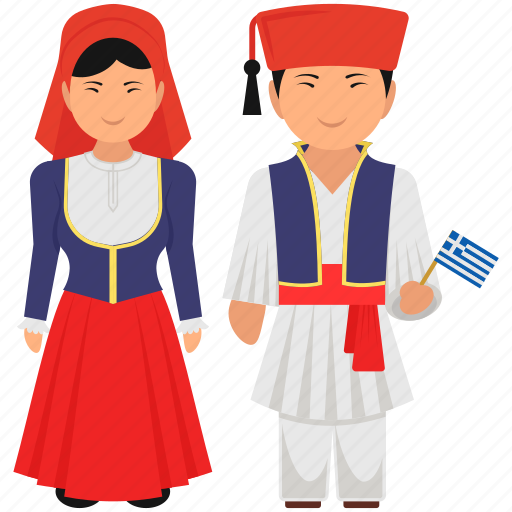 Cultural dress, greek clothing, greek couple, greek dress, greek national dress, greek outfit, national dress icon - Download on Iconfinder