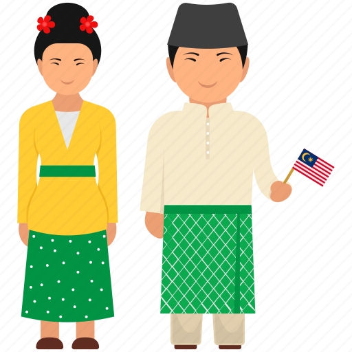 Cultural dress, malaysian clothing, malaysian couple, malaysian dress, malaysian national dress, malaysian outfit, national dress icon - Download on Iconfinder