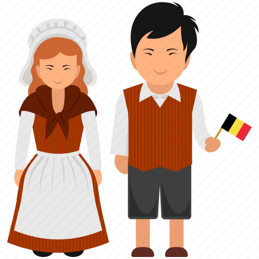 Belgium clothing, belgium couple, belgium dress, belgium outfit, cultural dress, national dress icon - Download on Iconfinder