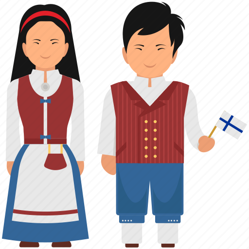 Cultural dress, finland attire, finland couple, finland dress, finland outfit, national dress icon - Download on Iconfinder