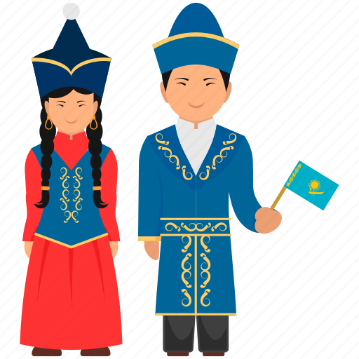 Cultural dress, kazakhstan clothing, kazakhstan couple, kazakhstan dress, kazakhstan outfit, national dress icon - Download on Iconfinder