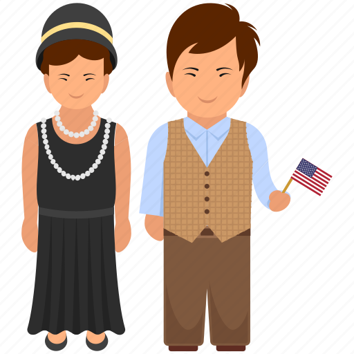 Cultural dress, national dress, usa clothing, usa couple, usa dress, usa outfit icon - Download on Iconfinder