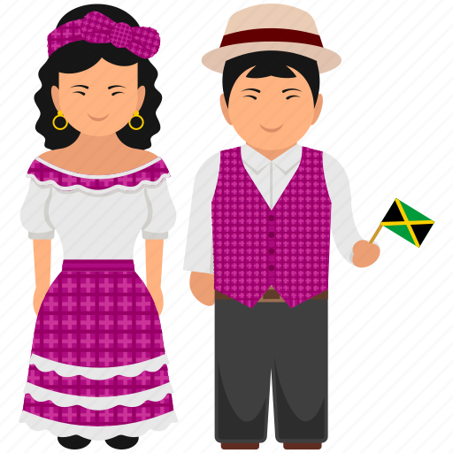 Cultural dress, jamaican clothing, jamaican couple, jamaican dress, jamaican outfit, national dress icon - Download on Iconfinder
