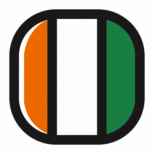 Cote d'ivoire, country, flag, ivory coast, nation, national, square icon - Download on Iconfinder