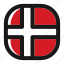 button, country, denmark, flag, nation, national, square 