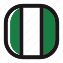 button, country, flag, nation, national, nigeria, square