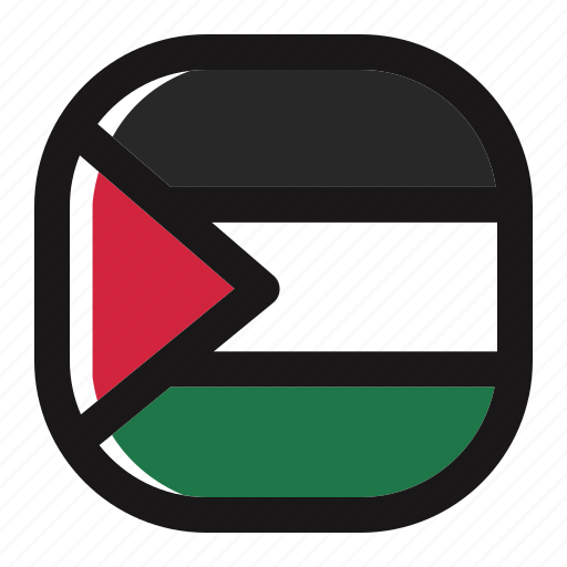 Button, country, flag, nation, national, palestine, square icon - Download on Iconfinder