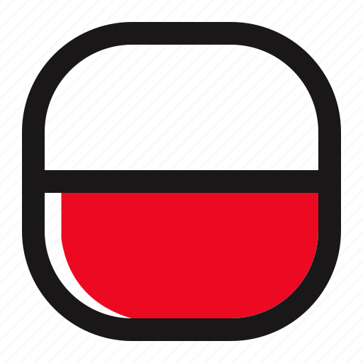 Button, country, flag, nation, national, poland, square icon - Download on Iconfinder