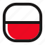 button, country, flag, nation, national, poland, square 