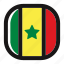 button, country, flag, nation, national, senegal, square 