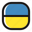 button, country, flag, nation, national, square, ukraine 