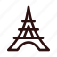 paris, france, landmark, eiffel, tower, tourism, monument 