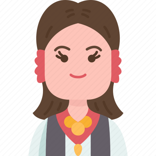 Serbian, female, traditional, costume, european icon - Download on Iconfinder