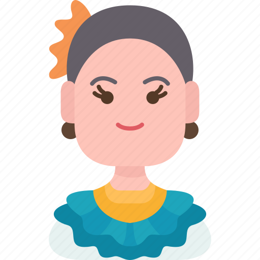 Uruguayan, woman, costume, carnival, culture icon - Download on Iconfinder