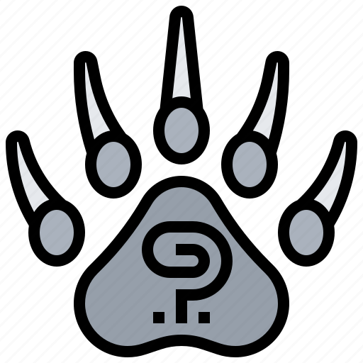 Animal, claws, footprint, paw, wildlife icon - Download on Iconfinder