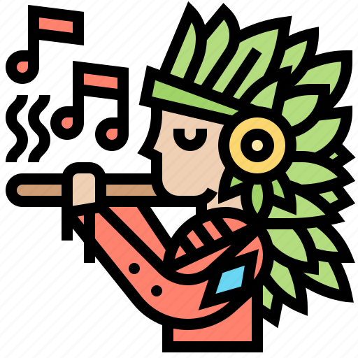 American, flute, instrument, music, native icon - Download on Iconfinder