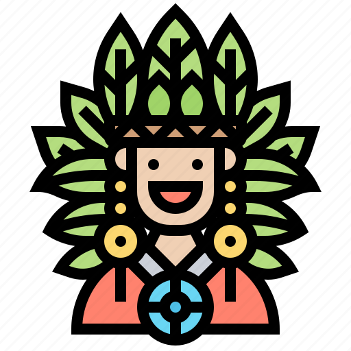 Chief, feather, headdress, leader, tribal icon - Download on Iconfinder