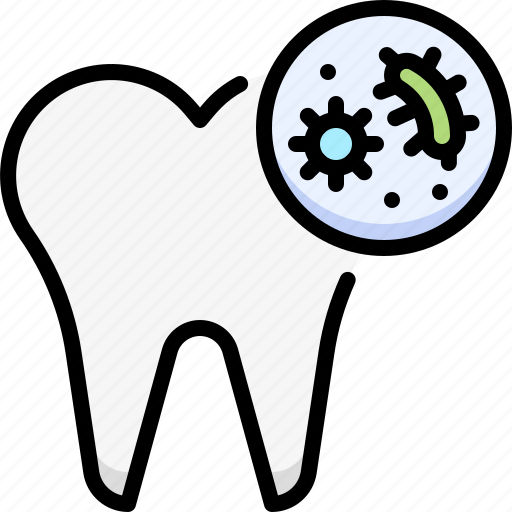 Dentistry, dental care, dentist, medical, tooth, bacteria, infection icon - Download on Iconfinder