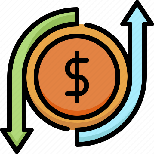Finance, business, money, marketing, cash flow, currency, money flow icon - Download on Iconfinder