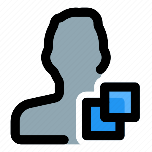 Copy, single man, duplicate, document icon - Download on Iconfinder