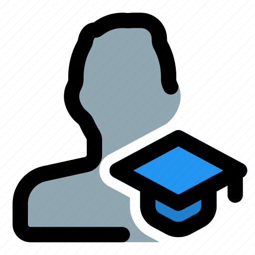 Graduate, university, learning, single man icon - Download on Iconfinder