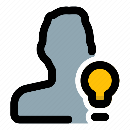 Idea, bulb, single man, creative icon - Download on Iconfinder