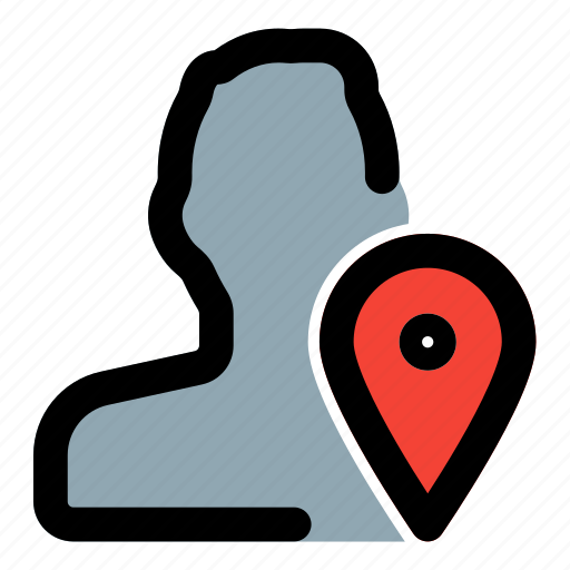 Location, pin, map, single man icon - Download on Iconfinder