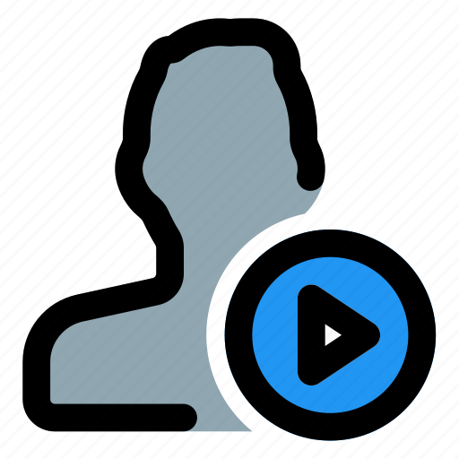 Player, single man, multimedia, video, audio icon - Download on Iconfinder