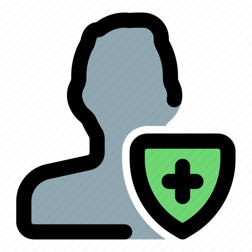 Shield, single man, protect, secure icon - Download on Iconfinder