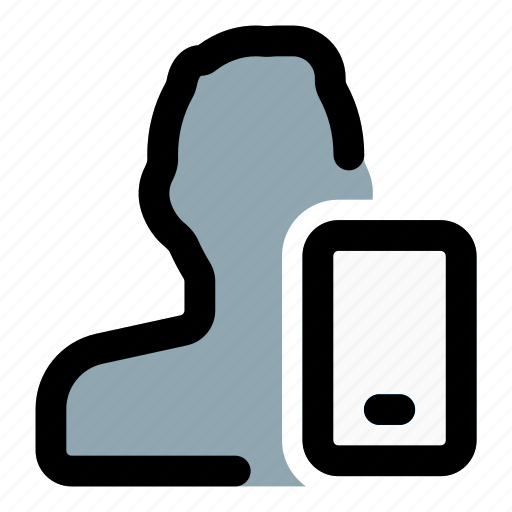 Smartphone, device, technology, single man icon - Download on Iconfinder