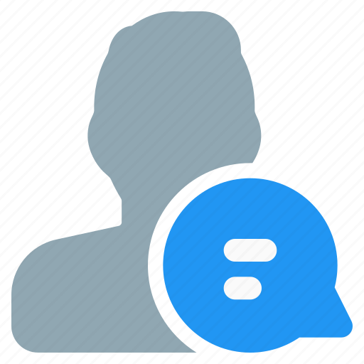 Chat, bubble, message, single man icon - Download on Iconfinder