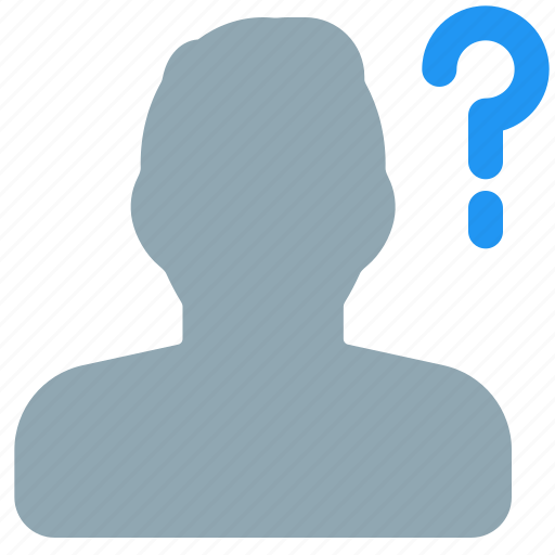 Question, mark, single man, faq icon - Download on Iconfinder